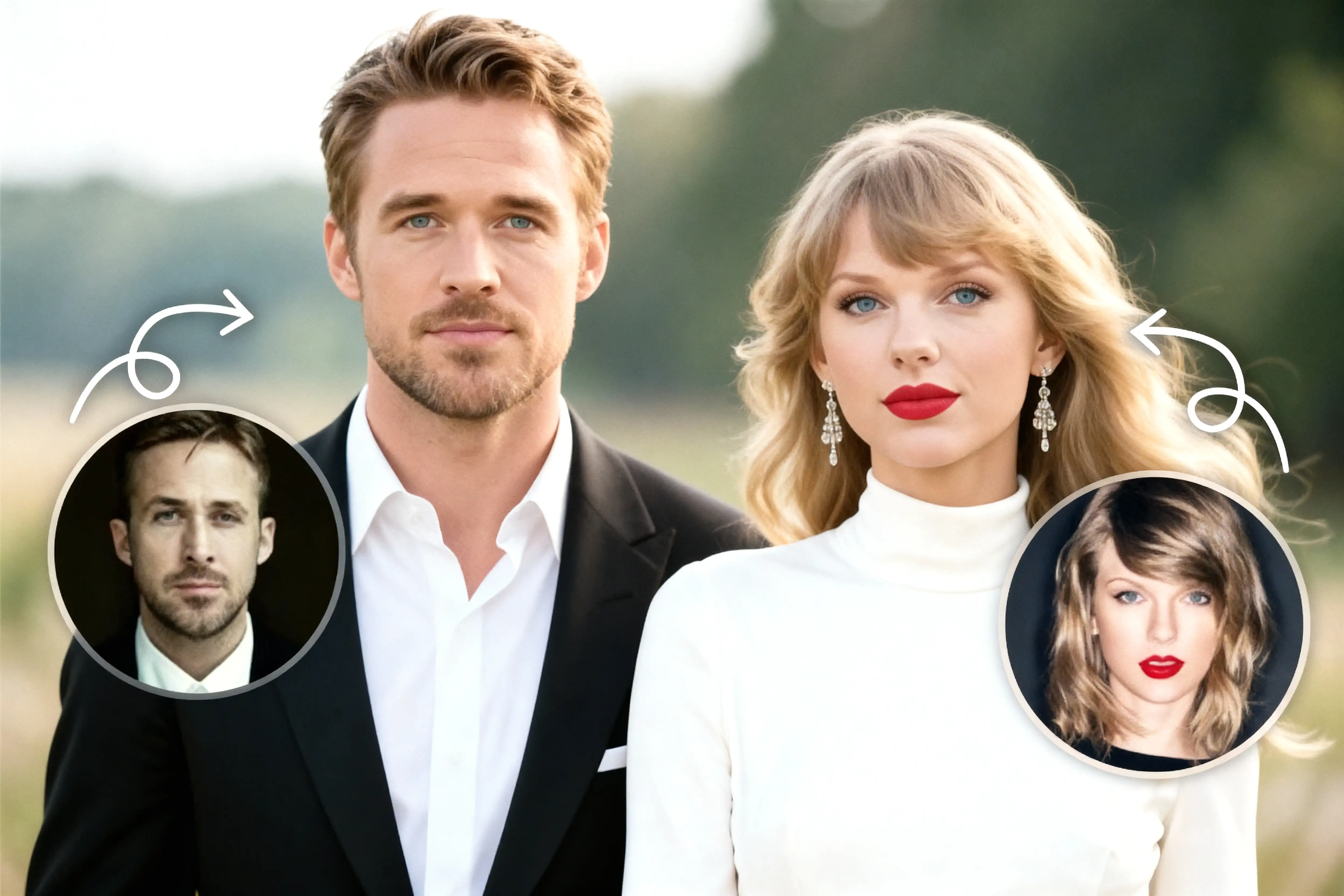 Échange de visage de célébrité dans des photos personnelles