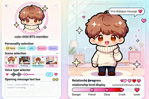 Personalized Chat Experience with AI BTS Roles