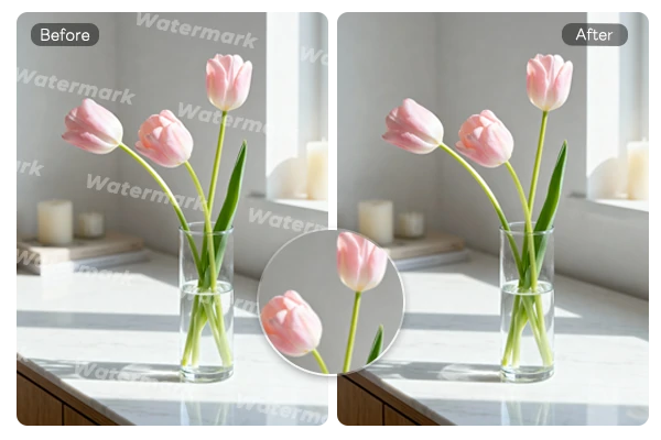 IA remove marca d'água da imagem