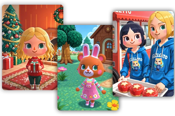 AI Animal Crossing Style Images
