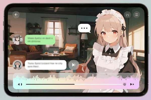 Maid Chat with Voice Replies and Visual Interaction