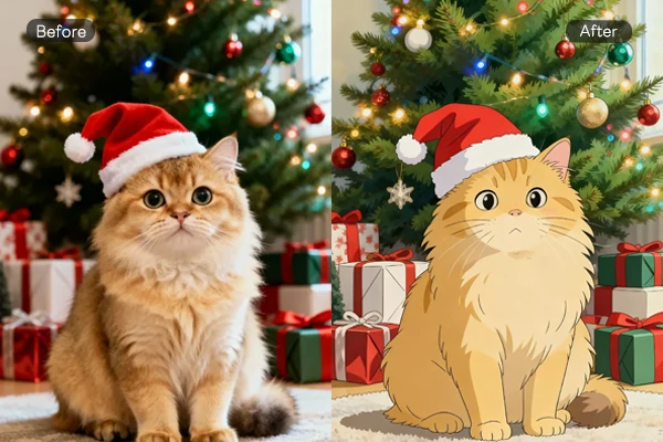 AI-generated Ghibli-style pet