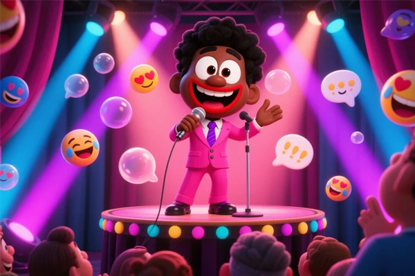 Robô de IA brincalhão