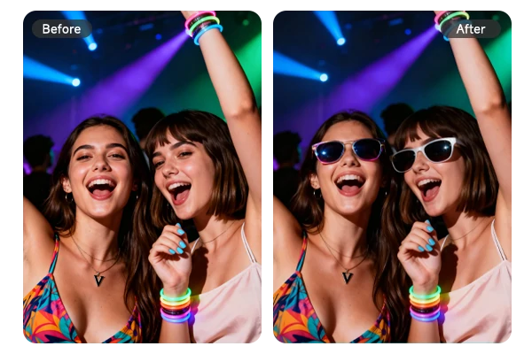 Comparación del antes y después de la edición de imágenes con Nano Banana Pro