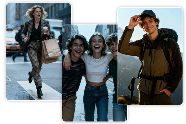 逼真AI雨景效果照片