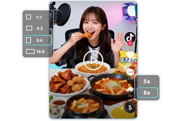 多格式AI吃播视频