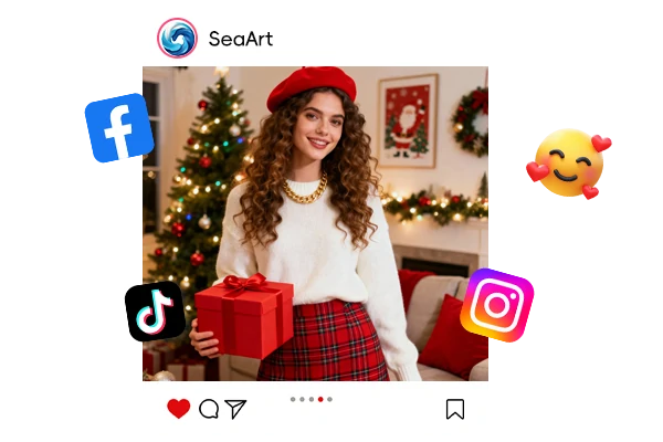 AI로 생성된 휴일 의상 공유하기