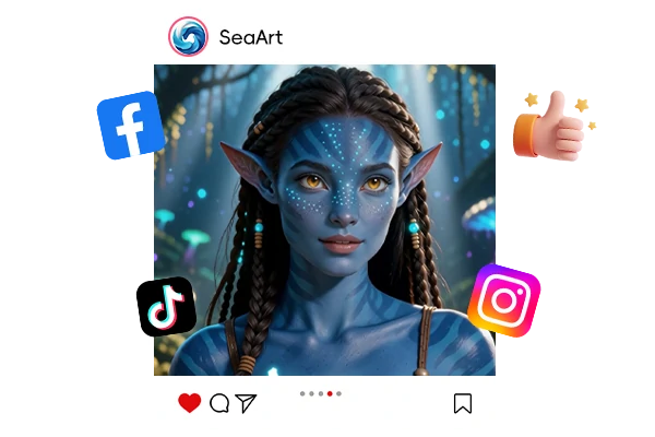 แชร์ภาพ AI อวาตาร์บนโซเชียลมีเดีย