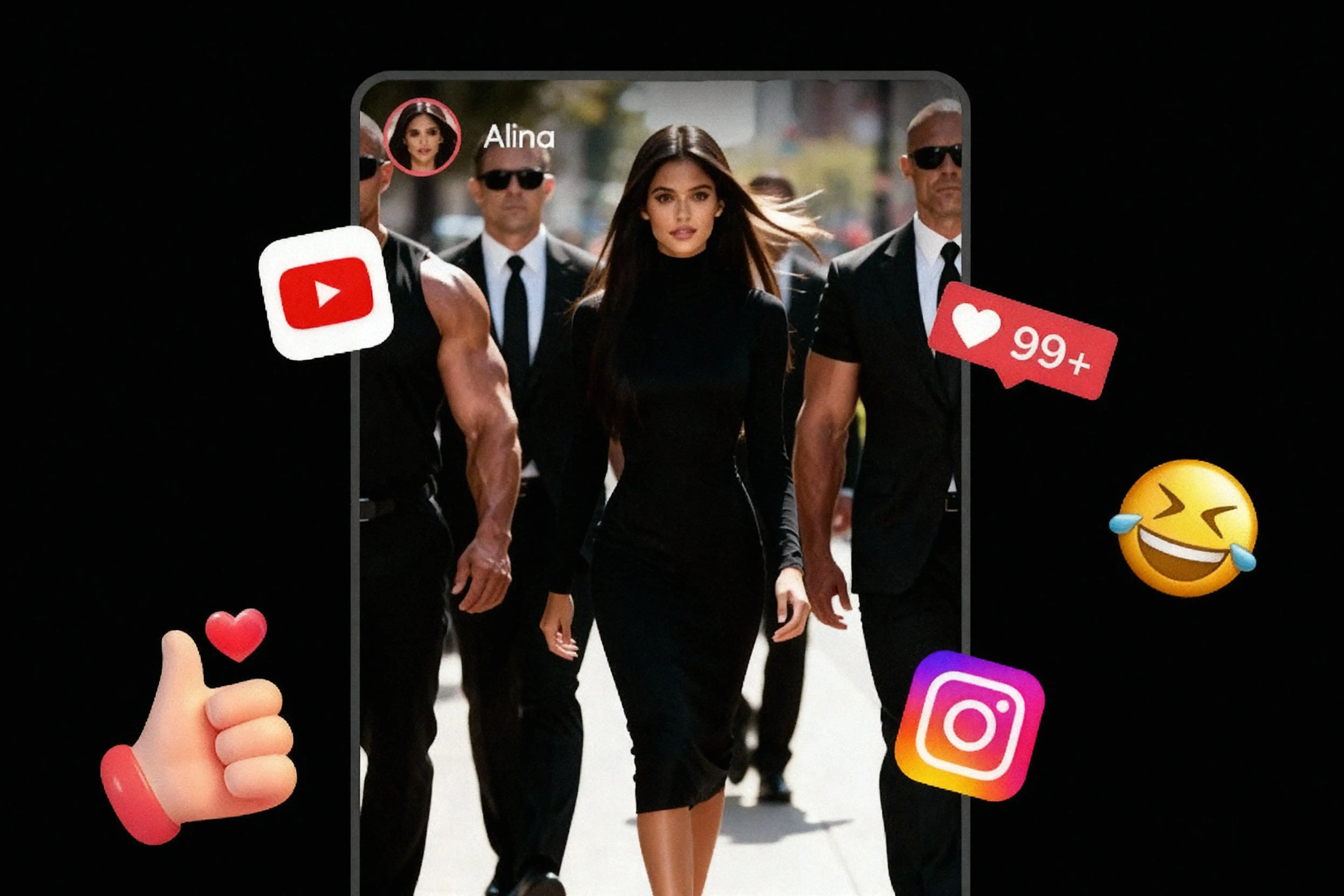 Output video bodyguard ottimizzato per i social media