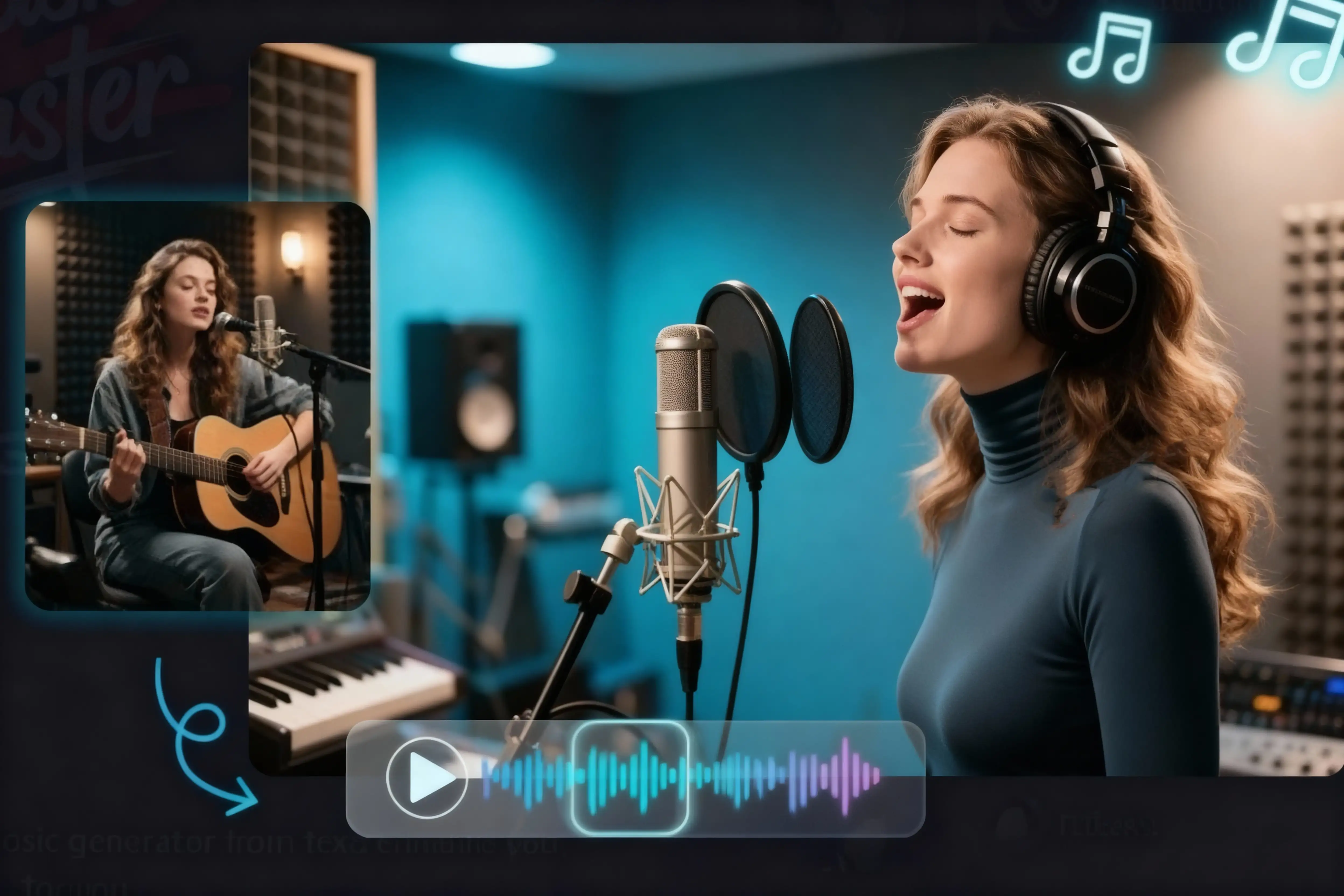 Editing a prompt to tweak tempo and mood for an AI - generated song