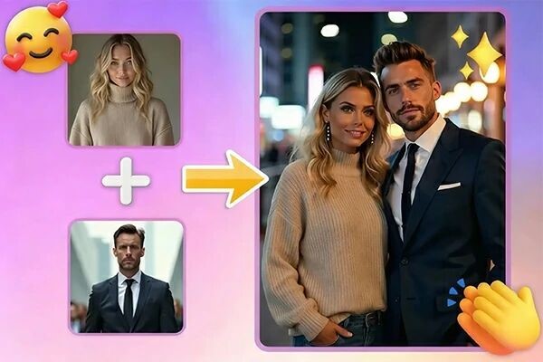 ما قبل وبعد تأثير مولد صورة الزوجين بالـAI