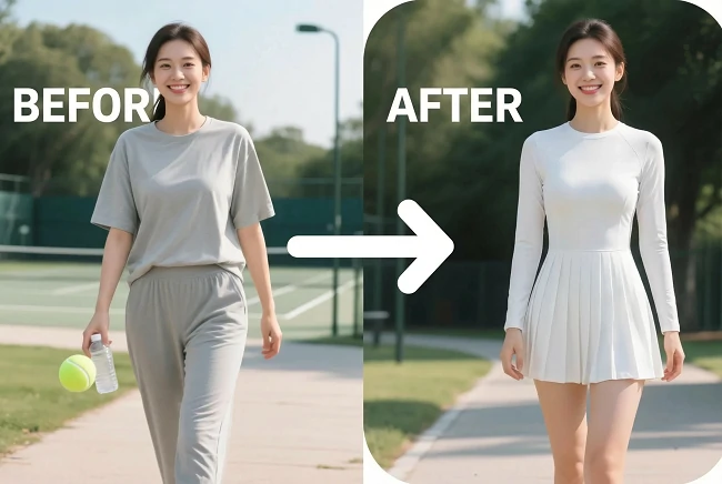 AI로 사진 속 옷 바꾸기