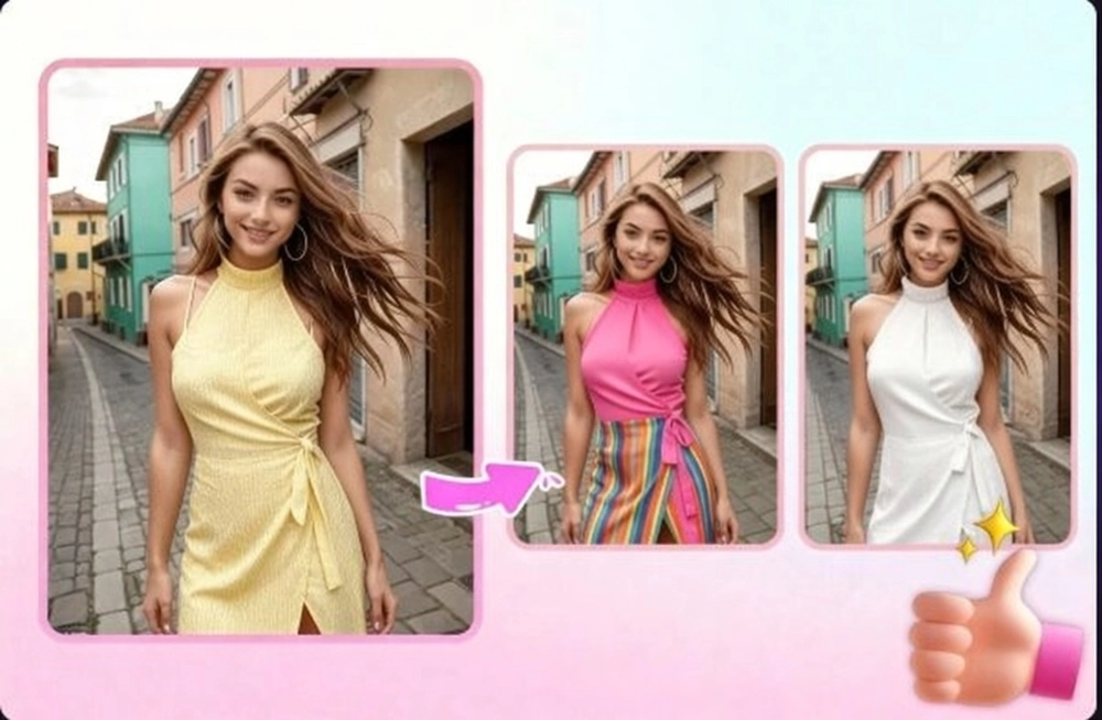 Comparación Antes/Después con IA para Recolorar Ropa