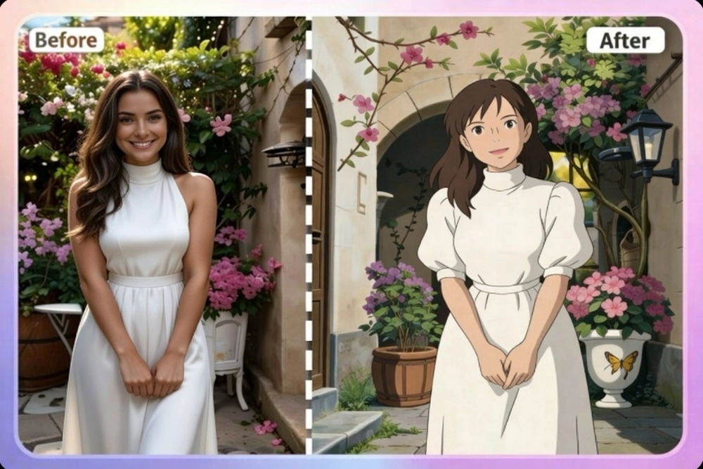 Convert an image to studio ghibli style