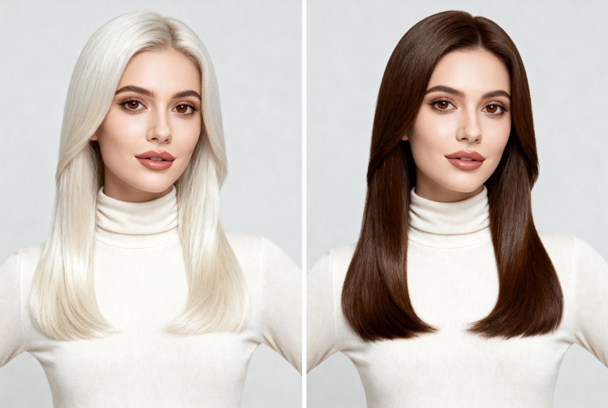 Immagini prima e dopo del colore dei capelli