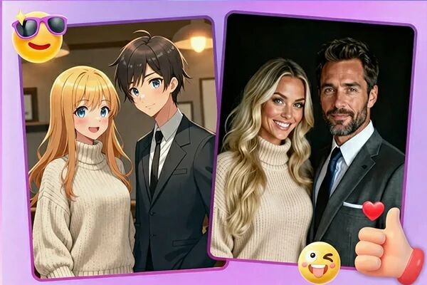 نماذج مختلفة لصورة الزوجين بالـAI