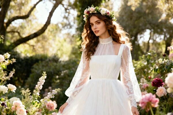 逼真的AI婚纱图像