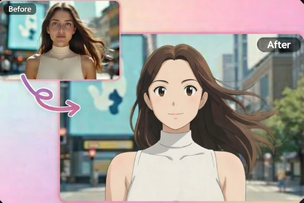 AI-generated Ghibli-style portrait