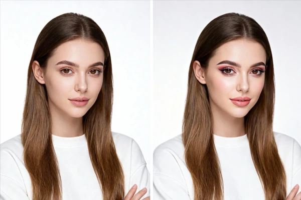 Beauty-Filter anwenden - Davor und danach