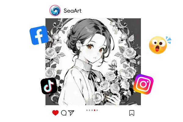 SNSでの一筆書きアート活用