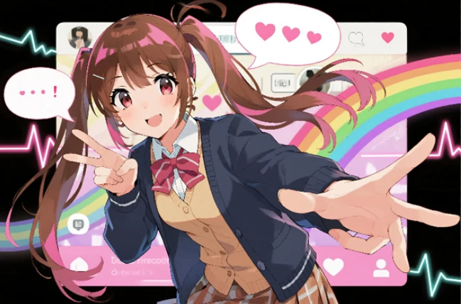 Sala de chat por voz de IA de personagens