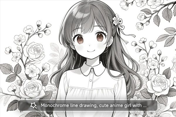 テキストから一筆書き風イラストを作成