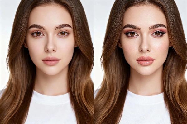 Mejora de maquillaje con IA para resaltar rasgos faciales