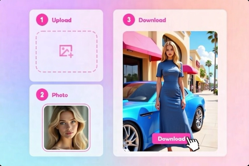 Crea un selfie con barbie selfie generator al instante