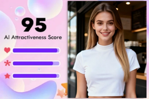 Retrato de una chica analizado por la calculadora de belleza IA