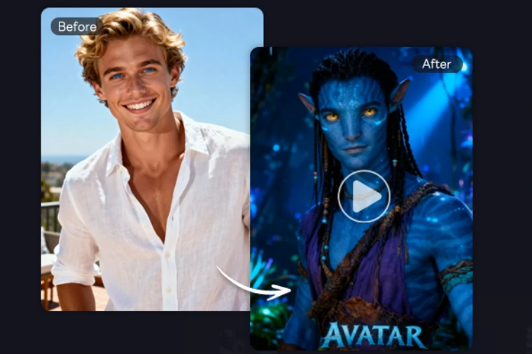 将男性肖像转变为阿凡达角色