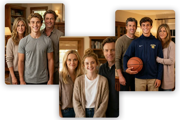 AI Celebrity Parents Photo