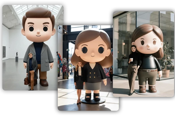 AI 生成公仔團體合照