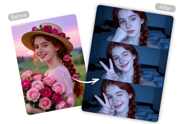 3-Frame Webcam Selfie