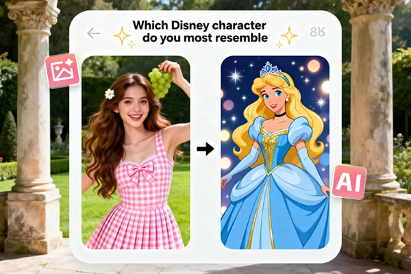 AI analyzes a photo to determine what Disney character I am