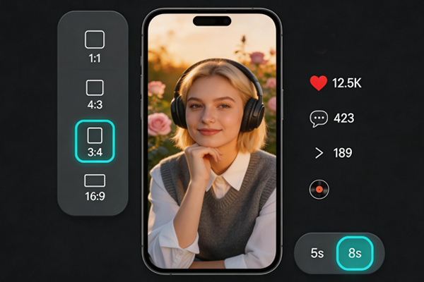 An AI-Generated Waving Girl