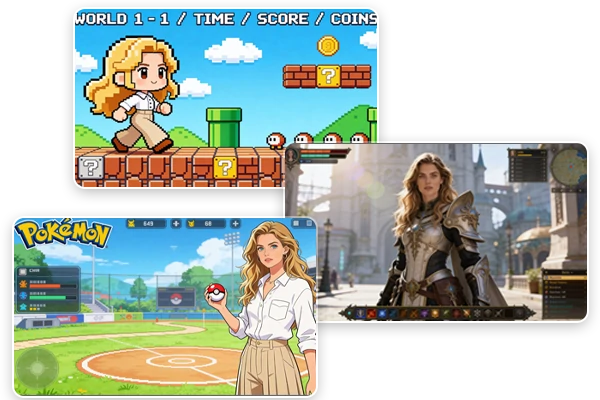 Photo uploaded to AI game image generator showing GTA-style game world output