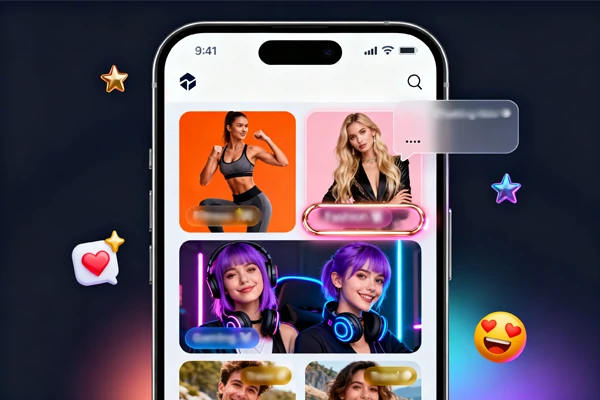 Different AI Influencer Cards
