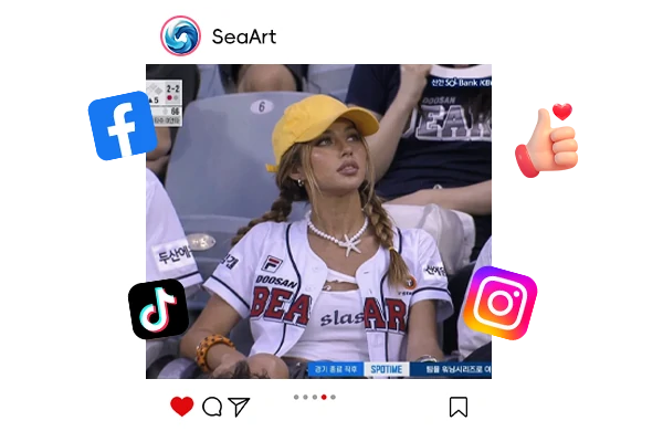 Korean baseball AI content for social media