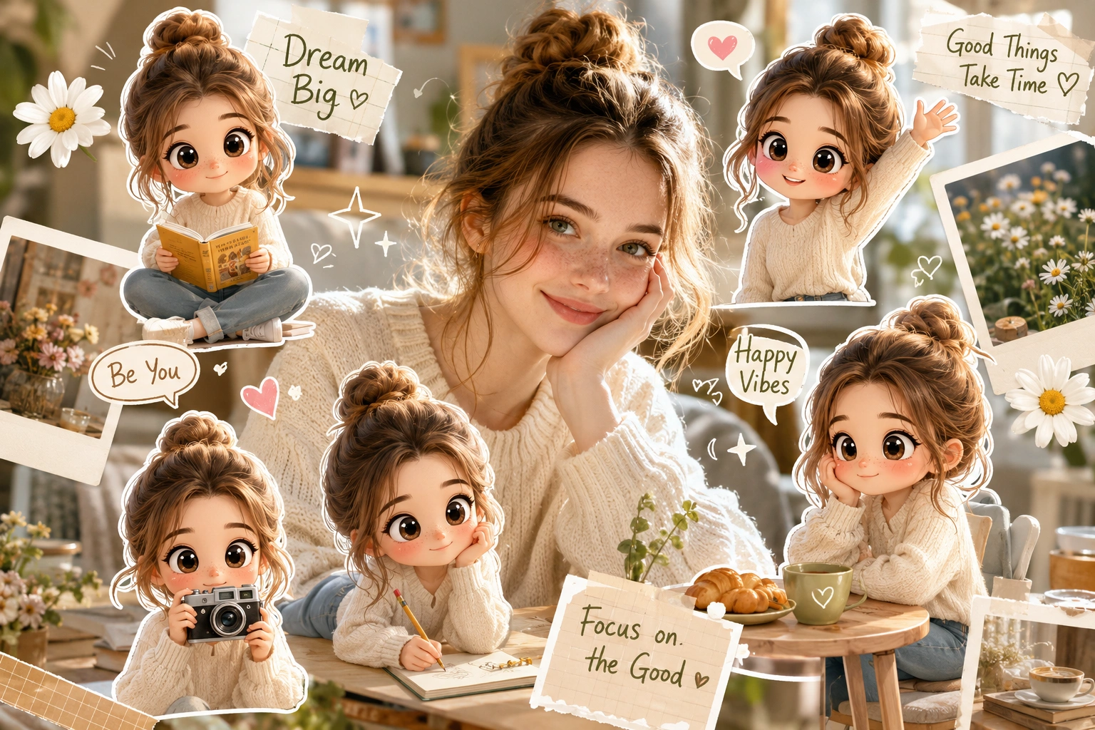 Free Chibi Cartoon Style AI Photo Edit Prompts