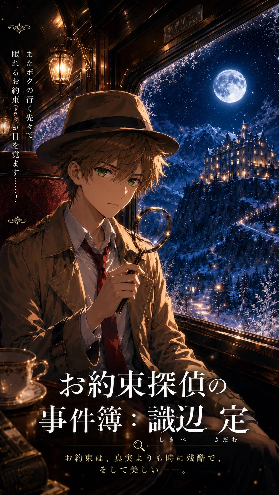 Poster di un detective in stile anime