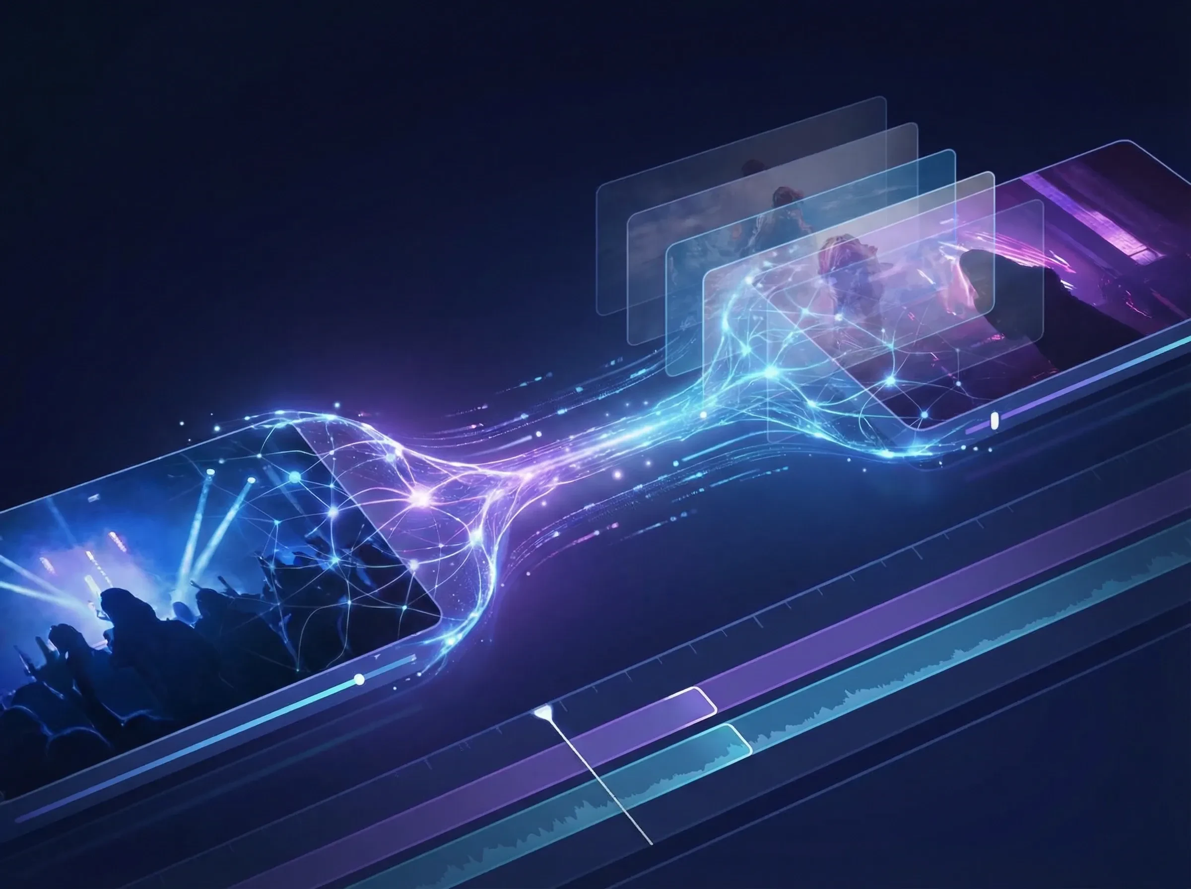 Digital stage, lights, and network transition