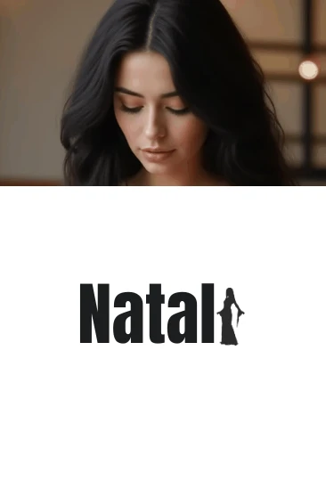 Woman's hairstyle and 'Natal' logo
