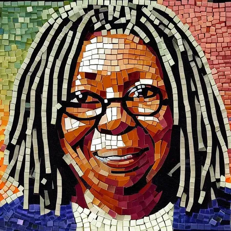 Whoopi Goldberg Mosaic Art