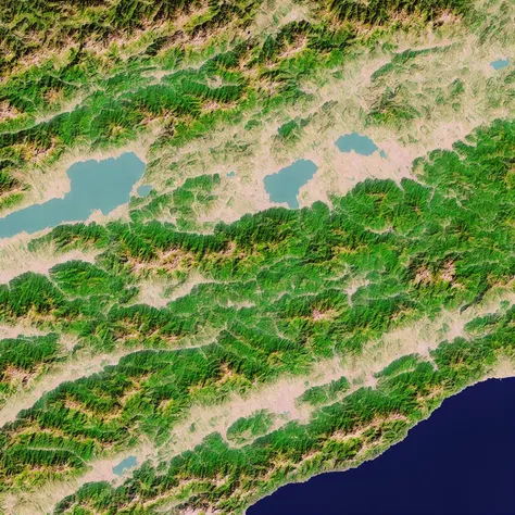 MapSatimageEU, cost, town, lake, hills, ocean