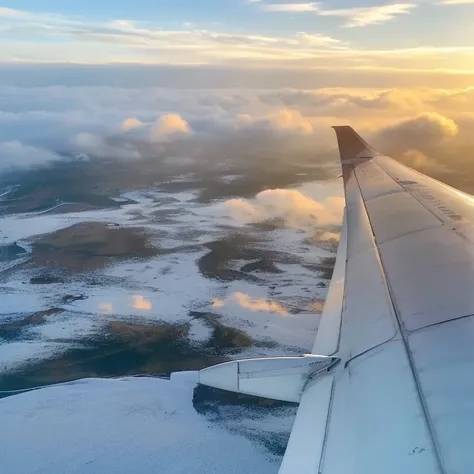 view from an ultra high quality plane,  4k, high definition, beautiful view, [intricate clouds], sun rays shining through the window of the plane