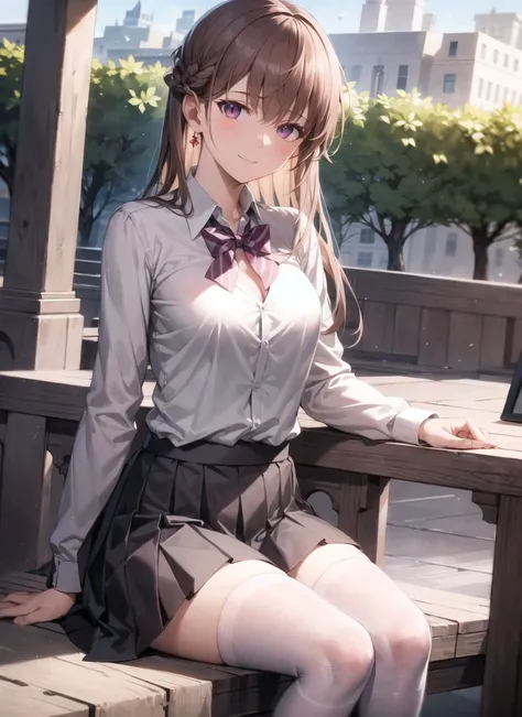 masterpiece, best quality, ultra-detailed, illustration, warm lighting, bright colors,
1girl,solo, school uniform, light smile, sitting,outdoors,
<lora:tyrcaVenusBloodFrontier_v3:0.71>