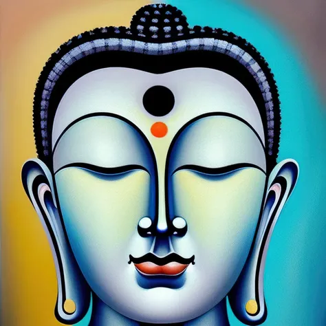 modernarst painting of Buddha meditating, full body portrait, extremly detailed oil painting, rim light, beautiful lighting, mystic, 8k