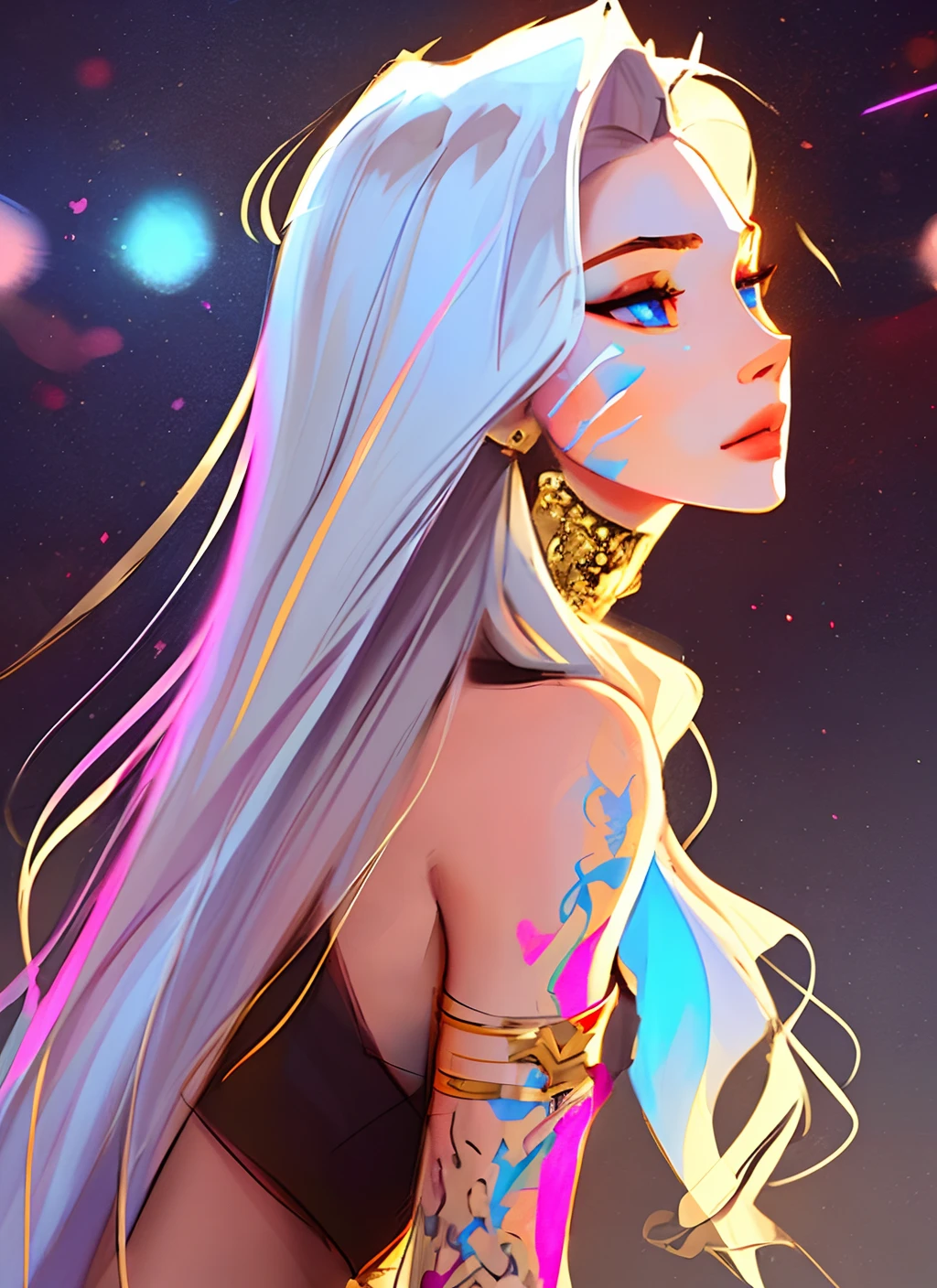 (symmetry:1.1) (portrait of floral:1.05) a woman as a beautiful goddess, (assassins creed style:0.8), pink and gold and opal color scheme, beautiful intricate filegrid facepaint, intricate, elegant, highly detailed, digital painting, artstation, concept art, smooth, sharp focus, illustration, art by greg rutkowski and alphonse mucha, 8k