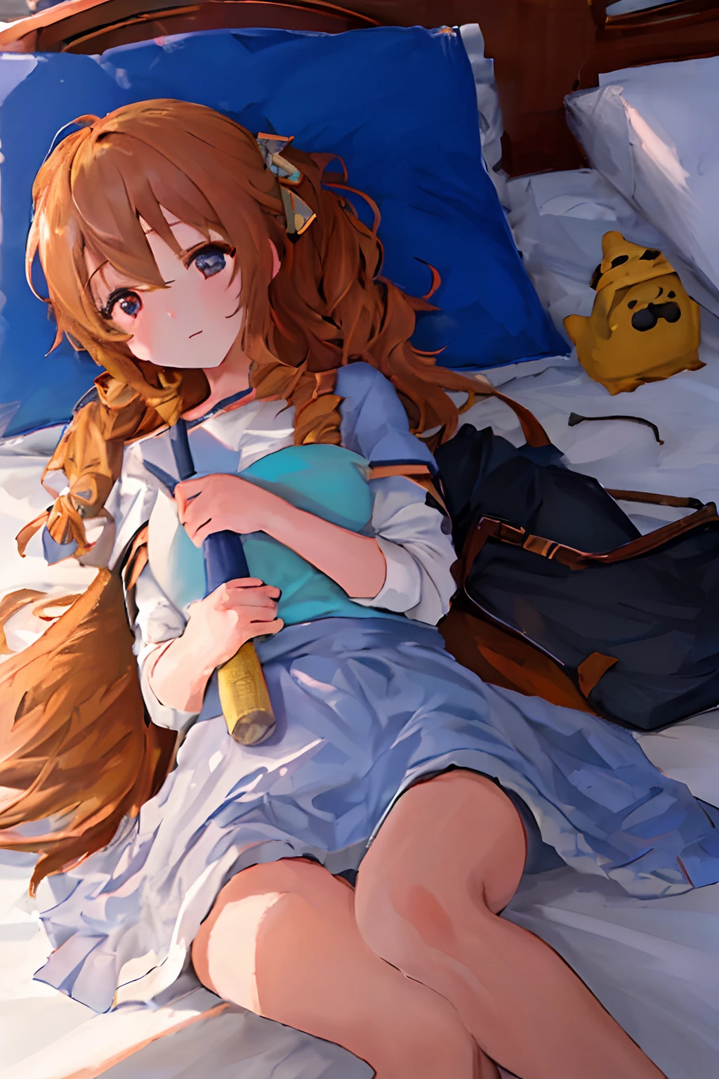 ((masterpiece,best quality)),one girl, 8k ,high resolution, lie on the bed,sunshine, sleep