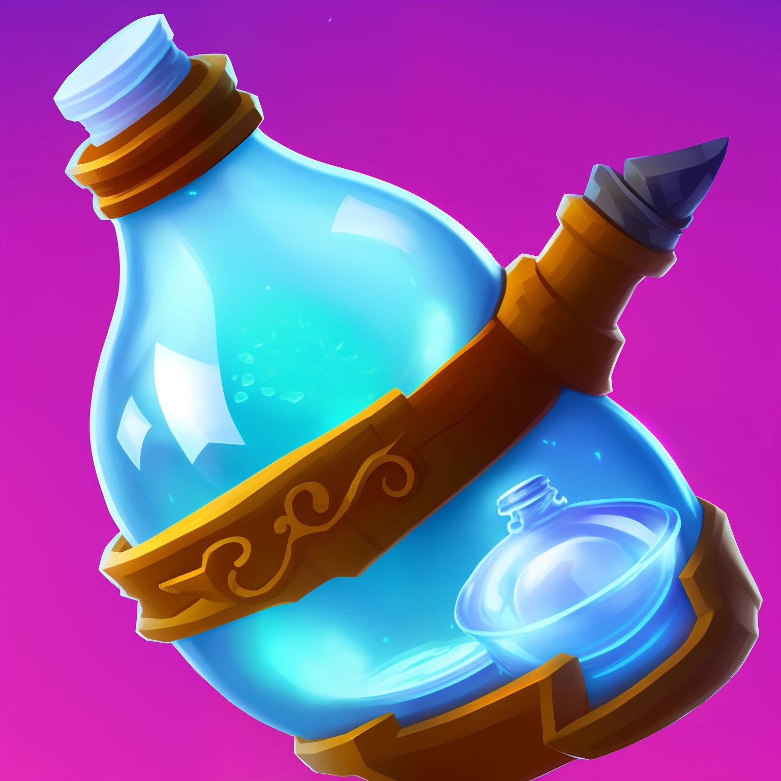 fantassified icon, an intricate magical potion, 8k, centered